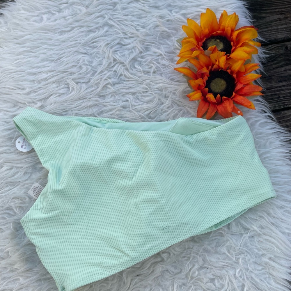 NWT One-Shoulder Mint Green Bikini Set - Picture 11 of 12